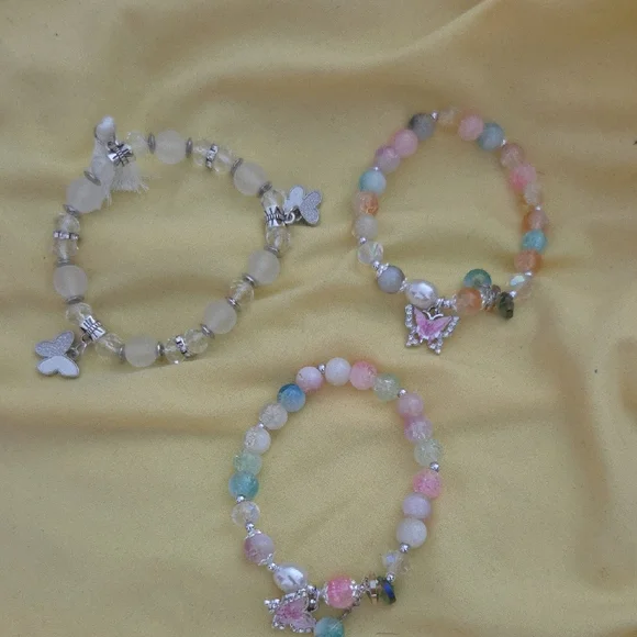 Elegant Multicolor Beaded Bracelets Set - Picture 1 of 4
